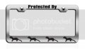 Protected By Weasels Logo Chrome Metal License Plate Frame Universal Fit For Car Truck Suv Stainless Steel Tag Holder 12 5 X 6 