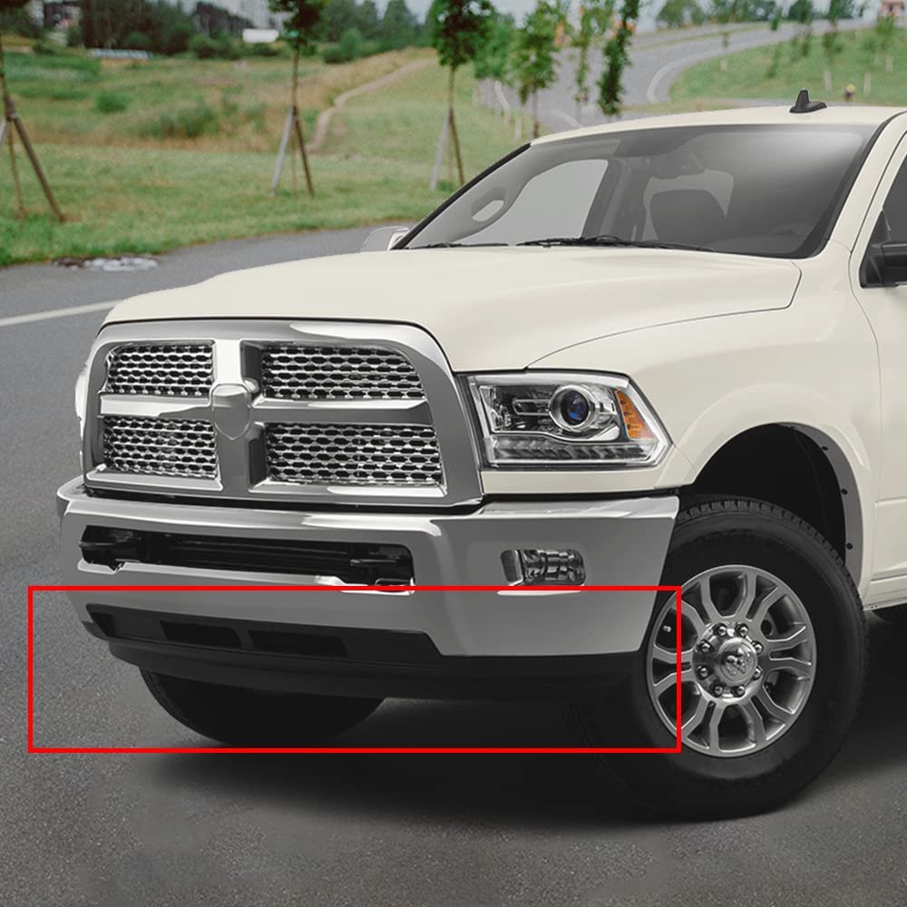 Front Bumper Air Deflector Valance For Dodge Ram 2500 3500 2013 2014 2015 2016 2017 2018 Textured Black Fits Models Without Off