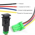 Fog Light Switch 4-pole 12v Push Button Front Plastic Replacement Fit For Camry Auris