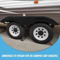 Jmtaat New Pair Left Right Tandem Trailer Fender Skirt For Rv Campers And Trailers Black