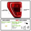 Acanii For Incandescent W Blind Spot 2021 2022 2023 Ford F150 Pickup Truck Oe Tail Light Brake Lamp Left Driver Side