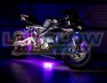 Ledglow 10pc Advanced Purple Led Motorcycle Accent Neon Underglow Lighting Kit 4 Patterns Brightness Levels 6 Flexible Light
