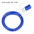 Uxcell Pneumatic 12mm Od Polyurethane Pu Air Hose Tubing Kit 5 Meters Clear With 14 Pcs Push To Connect Fittings