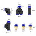 Uxcell Pneumatic 12mm Od Polyurethane Pu Air Hose Tubing Kit 5 Meters Clear With 14 Pcs Push To Connect Fittings