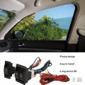 Universal Car Power Window Switch Interior And Exterior Modification 5pcs Electric Regulator Kits With Wiring Harness For 2