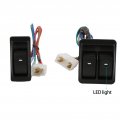 Universal Car Power Window Switch Interior And Exterior Modification 5pcs Electric Regulator Kits With Wiring Harness For 2