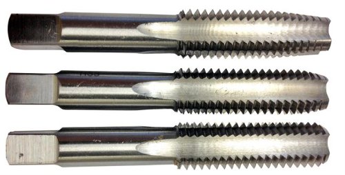 Drill America Dwt Series Qualtech High-speed Steel Left Hand Threading Tap Set Uncoated Bright Finish Round With Square End