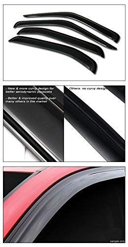 R L Racing Smoke Window Deflector Sun Rain Guards For 2000-2004 Nissan Xterra 4pc Set