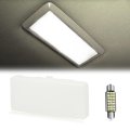 Dome Light Cab Interior Cover With White Led Bulbs For Chevy S10 Blazer Gmc Sonoma Suburban Jimmy 1982 To 2003 Standard 