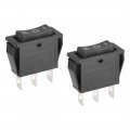 Uxcell Spdt Boat Rocker Switch Black Toggle For Marine 3 Pins On Off On Ac 250v 15a 125v 20a 2pcs