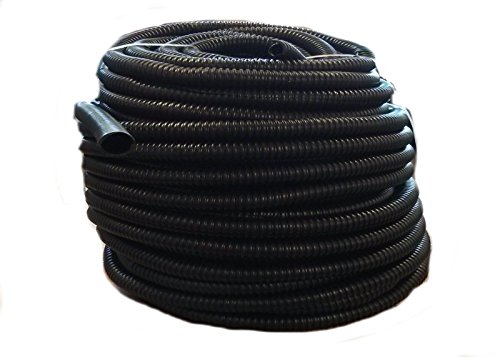 Black 100 Feet 1 Split Loom Tubing Wire Conduit Hose Cover Auto Home Marine