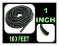 Black 100 Feet 1 Split Loom Tubing Wire Conduit Hose Cover Auto Home Marine
