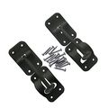 Campn T-style 3 1 2 Door Latch-holder-catch With Screws For Rv Trailer Camper Motor Home Cargo Replacement Black 2-sets 