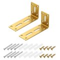 2pcs Adjustable L-shape Corner Brace 60 X 120 40mm L Slotted Joint Right Angle Bracket With Screws For Fixing Furniture Wood 