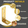 2pcs Adjustable L-shape Corner Brace 60 X 120 40mm L Slotted Joint Right Angle Bracket With Screws For Fixing Furniture Wood