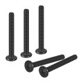 20pcs M4-0 7 X 35mm Flat Round Head Machine Screws 304 Stainless Steel Phillips Drive Full Thread Black Oxide Furniture 