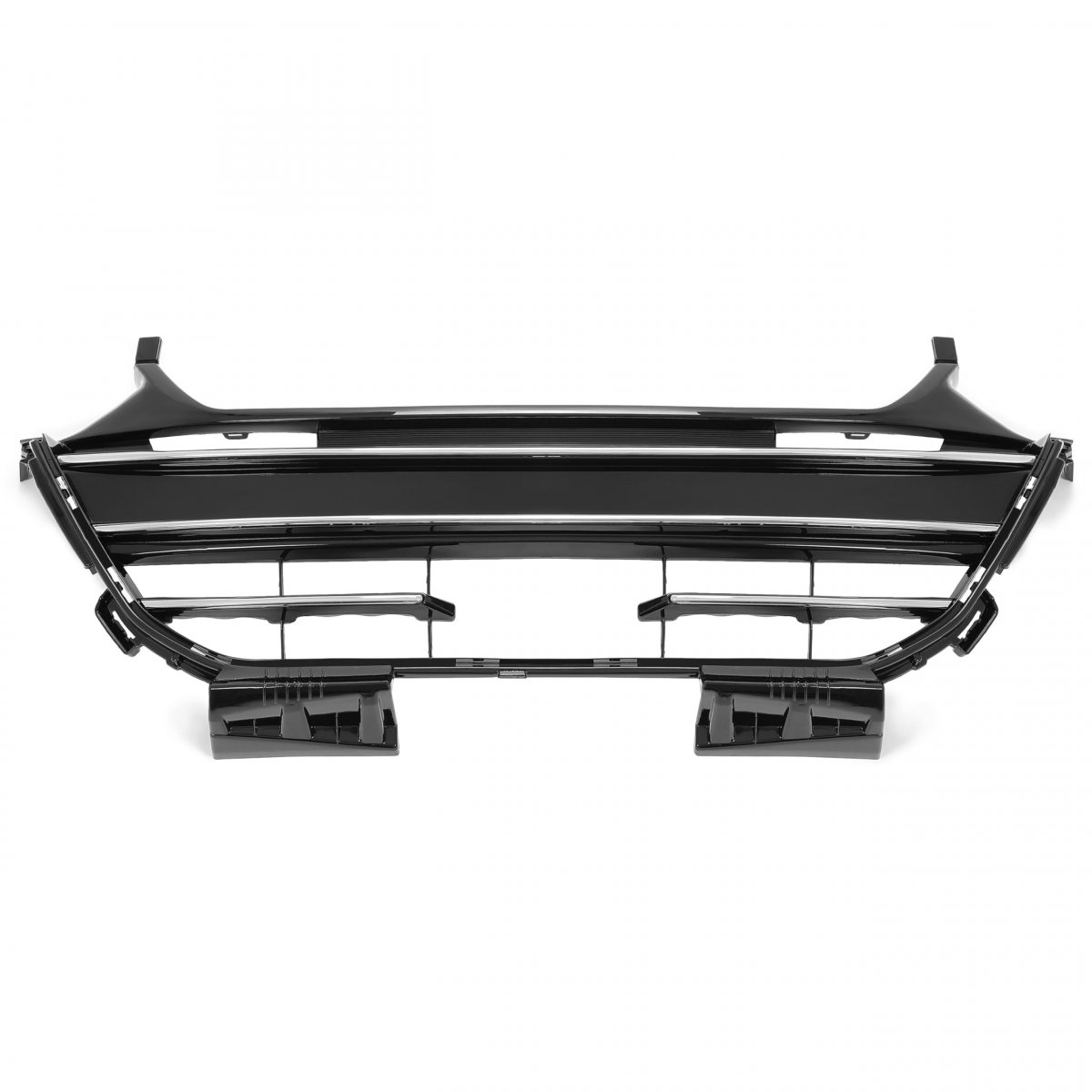 Front Lower Grille Grill For 2021-2023 Honda Accord Chrome Painted Bumper Silvery Black
