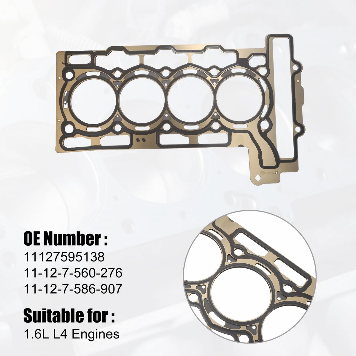 Cylinder Head Gasket No 11127595138 11-12-7-560-276 11-12-7-586-907 For Mini Cooper 2007-2016