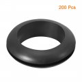 Uxcell Wire Protector Oil Resistant Armature Rubber Grommet 16mm Inner Dia 200pcs Black