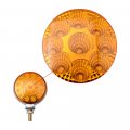 Astra Depot 2pcs Round 42-led Red Amber Double Face Waterproof Stop Tail Side Marker Turn Signal Pedestal Fender Lights For