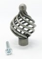 Solid Pewter 1-3 8 Birdcage Drawer Cabinet Pull Knob Antique Finish Pack Of 2 