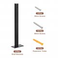 Uxcell Floating Shelf Brackets 4pcs 12 300mm Industrial Metal For Shelves Wall Mounted Supports Black