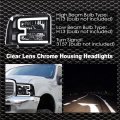 G-plus Led Drl Headlights Compatible With 2005 2006 2007 Ford F250 F350 F450 F550 Super Duty Bumper Headlamp Clear Lens Black