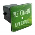 Personalized Custom 1 Line Best Cousin Leaves Tow Trailer Hitch Cover Plug Insert
