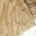 Ogland Natural Fur Long Wool Fluffy Sheepskin Car Steering Wheel Cover Universal Anti-slip Comforting And Luxurious Soft 