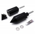 Httmt- Black Billet Aluminum Spike Frame Sliders For 2004-2005 Suzuki Gsxr600 Gsxr750 Gsxr 600 750 P N Mt290-007