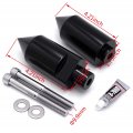 Httmt- Black Billet Aluminum Spike Frame Sliders For 2004-2005 Suzuki Gsxr600 Gsxr750 Gsxr 600 750 P N Mt290-007