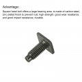 Uxcell Square Head Bolt 20pcs M6x15mm Fully Thread Carbon Steel Grade 8 Machine Screws