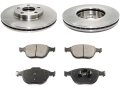 Front Ceramic Brake Pads And Rotor Kit For 2010-2013 Ford Transit Connect 