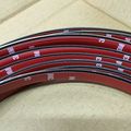 Vintage Style 5 8 Black Chrome Side Body Trim Molding Formed Pointed Ends