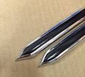 Vintage Style 5 8 Black Chrome Side Body Trim Molding Formed Pointed Ends