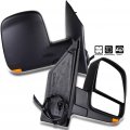 Ocpty Passenger Side View Mirror Compatible With 2008-2017 For Chevy Express Van Gmc Savana Textured Manual Folding Heated Turn