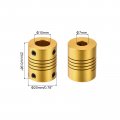 Uxcell 1pcs 7mm To 10mm Aluminum Alloy Shaft Coupling L24 5xd19 5 Flexible Coupler For Encoders And Motors Golden