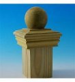 Woodway Flata Topa Posta Cap Fitsa 3-1 2 Posta With 3 Ball Accent In Premium Pine 1pc 