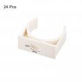 Uxcell 32mm Dia Ppr U-shaped Pipe Clamps Clips Fittings Hose Holder For Water Supply White 24 Pcs
