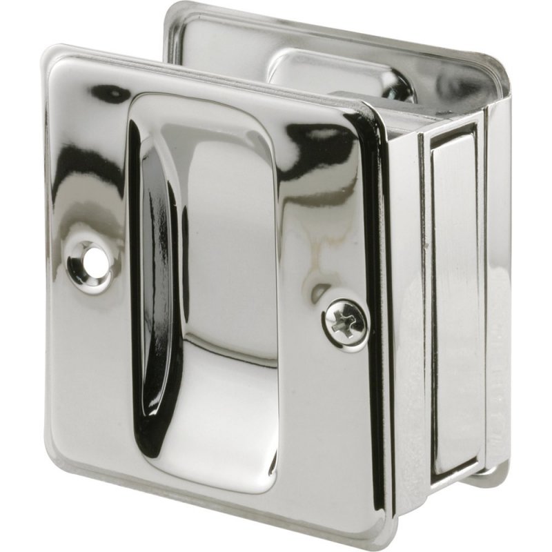 Prime-line N 7085 Pocket Door Handle And Pull 2-1 2 In L X 1-3 8 W 2-3 4 D Solid Chrome Plated Single Pack