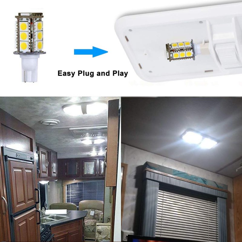 Makergroup T5 T10 Wedge Base Led Light Bulbs High Brightness 12vac Dc 3watt Cool White 6000k For Outdoor Landscape Lighting