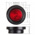 Ocpty 4led Side Marker Light 15pcs 2 5a Amber Red Round Trailer Lamp Stop Turn Tail Fit For Boats Truck Pickups 12v Waterproof