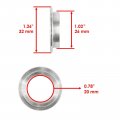 Caltric 2 Swingarm Needle Bearing Pivot Bushing Compatible With Honda Cr500r 1984 1985 Cr480r 1982 1983