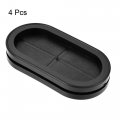Uxcell Rubber Grommet Oval Double-sided Mount Size 83 X 40 Mm For Wire Protection 4pcs