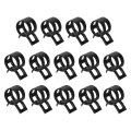 14pcs Spring Band Type Action Fuel Silicone Vacuum Hose Pipe Clamp 10mm Low-pressure Air Clip For Automotive Oil Water Black 
