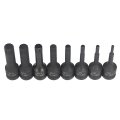 8-piece Impact Xzn Triple Square Spline Bit Socket Set 1 2 Inch Drive Cr-mo Steel M5 M6 M8 M10 M12 M14 M16 M18