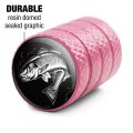 Redfish Fishing Illustration Valve Stem Caps For Tire Rim Wheel Aluminum Pink