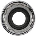 Sk Professional Tools 40824 1 2 In Drive 12-point Metric Standard Chrome Socket 3 4 Cold Forged Steel With Superkrome Finish 