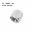 Uxcell M6 X 1 0-pitch 20mm Length 304 Stainless Steel Metric Hex Coupling Nut 10-pack