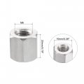 Uxcell M6 X 1 0-pitch 20mm Length 304 Stainless Steel Metric Hex Coupling Nut 10-pack